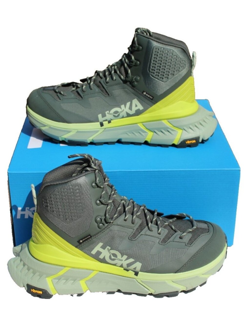 HOKA ONE ONE TenNine GTX Mens 10 Trail/Hiking Shoes/Boots Thyme NEW $275